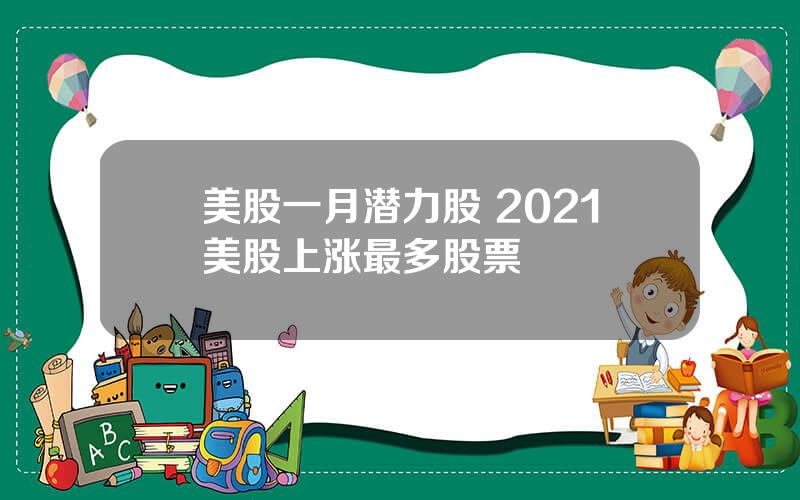 美股一月潜力股 2021美股上涨最多股票